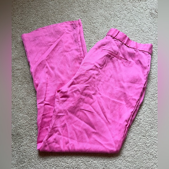 H&M Flared Pants Pink with Trouser Style Pockets Size 14 - Picture 10 of 10